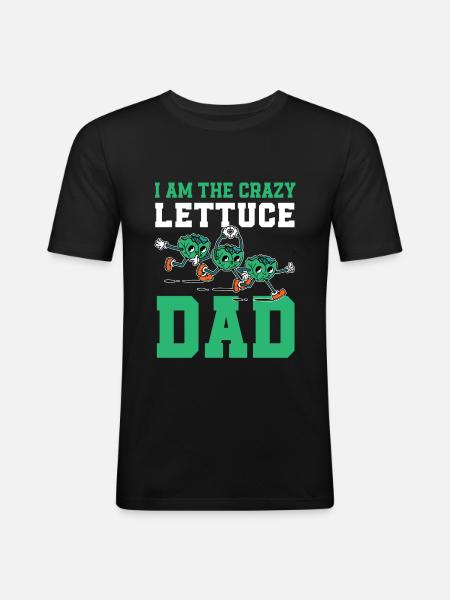 Lettuce Daddy - Men's Slim Fit T-Shirt - black