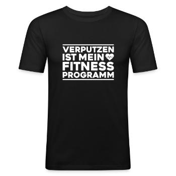 Stuckateur Plasterer Stukkateur Gipser Verputzer - Männer Slim Fit T-Shirt - Schwarz - Vorne - Nik (191cm)