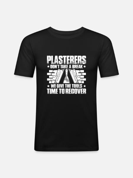 Stuckateur Plasterer Stukkateur Gipser Verputzer - Men's Slim Fit T-Shirt - black