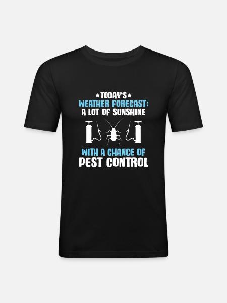 Schädlingsbekämpfer Kammerjäger Exterminator - Männer Slim Fit T-Shirt - Schwarz