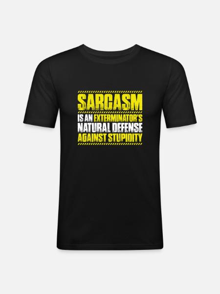 Schädlingsbekämpfer Kammerjäger Exterminator - Männer Slim Fit T-Shirt - Schwarz