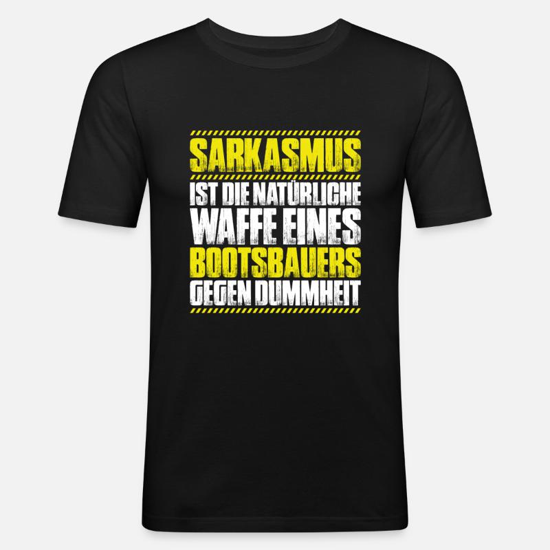Bootsbauer Bootsbau Schiffbauer Schiffbau Boote - Männer Slim Fit T-Shirt - Schwarz