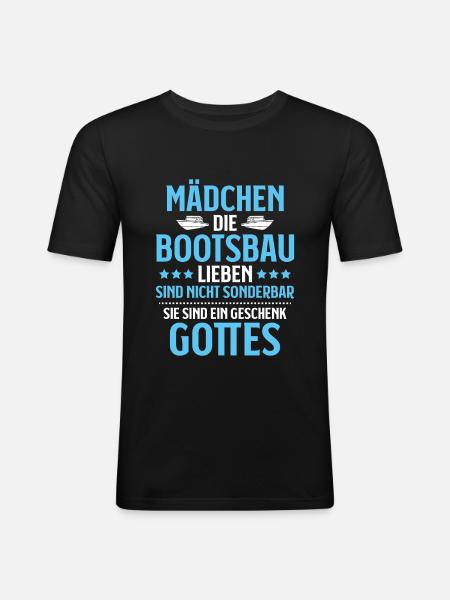 Bootsbauer Bootsbau Schiffbauer Schiffbau Boote - Männer Slim Fit T-Shirt - Schwarz