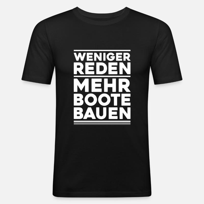 Bootsbauer Bootsbau Schiffbauer Schiffbau Boote - Männer Slim Fit T-Shirt - Schwarz