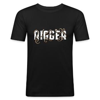 Cooles Bondage Rigger BDSM Fesselspiele Geschenk - Männer Slim Fit T-Shirt - Schwarz - Vorne - Nik (191cm)
