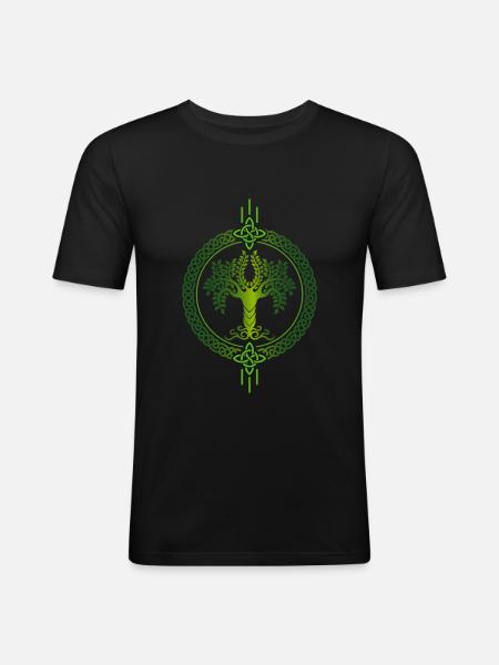 Arbre de vie, Arbre de Vie, Symbole celtique, Celtic, - T-shirt près du corps Homme - noir