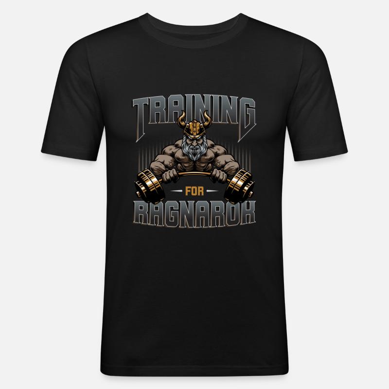 Wikinger, Wikinger Odin, Thor, - Männer Slim Fit T-Shirt - Schwarz