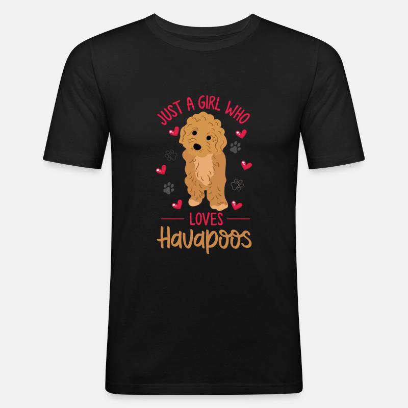 havapoo, havapoo havapoo mother, Havanese, - Men's Slim Fit T-Shirt - black