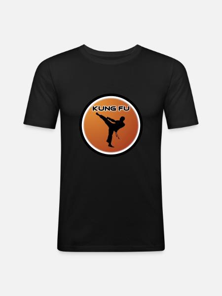 Kung fu - Men's Slim Fit T-Shirt - black