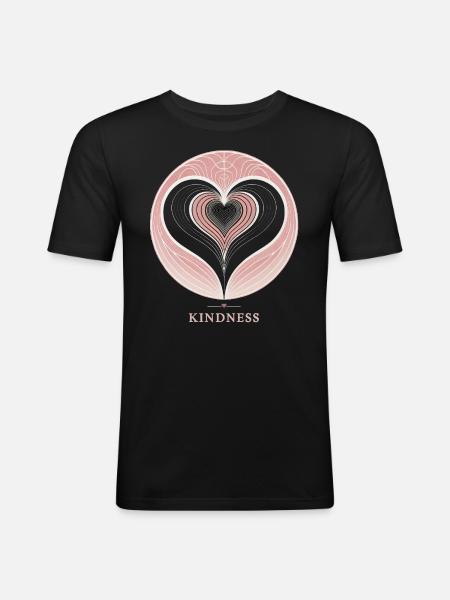 Spiral of Kindness - Men's Slim Fit T-Shirt - black