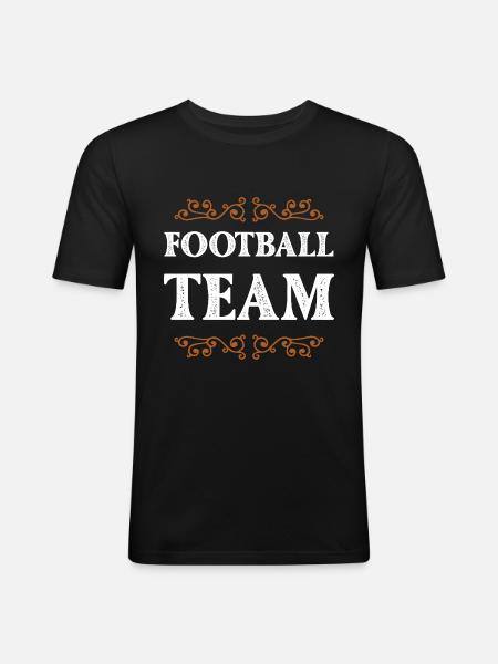 Équipe de football - T-shirt près du corps Homme - noir