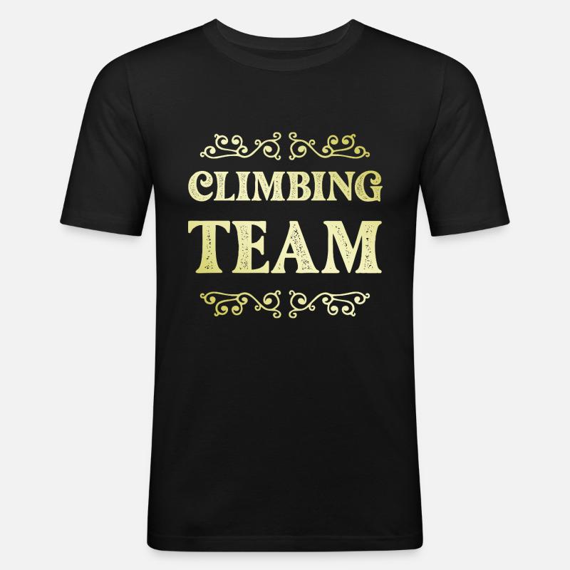 Climbing Team - Männer Slim Fit T-Shirt - Schwarz