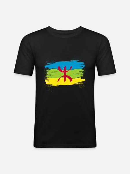 Amazigh - Men's Slim Fit T-Shirt - black