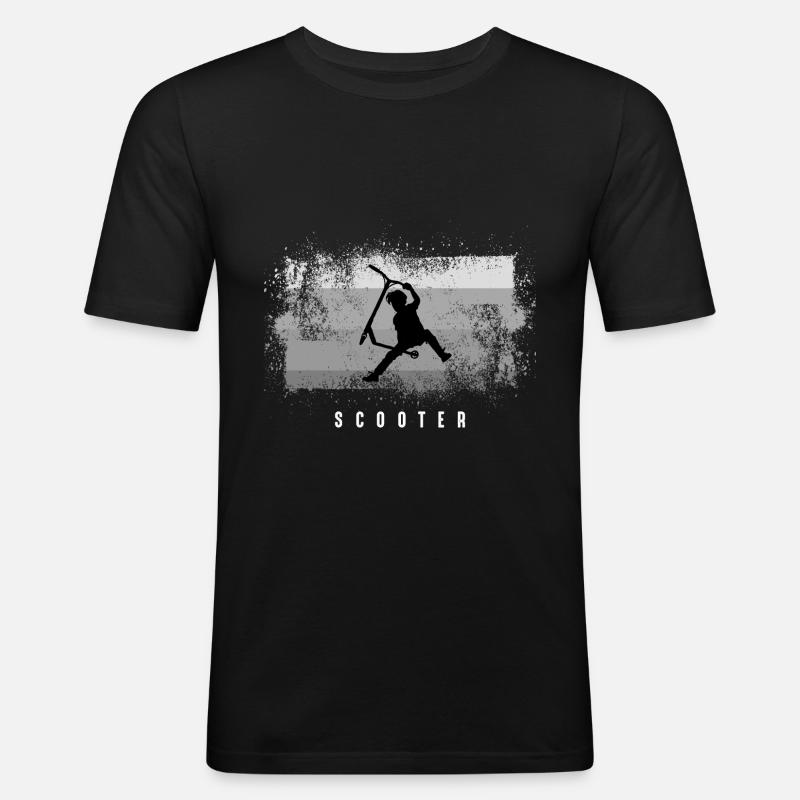 Freestyle-Roller - Männer Slim Fit T-Shirt - Schwarz