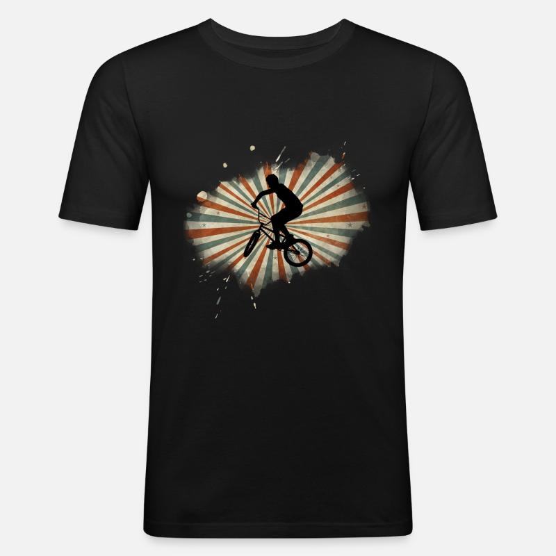 BMX - Männer Slim Fit T-Shirt - Schwarz