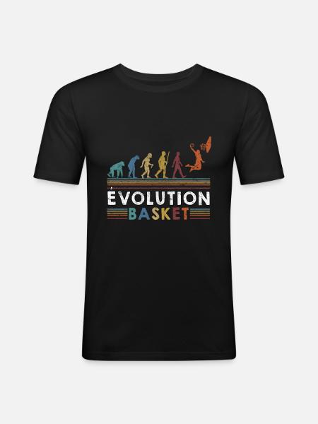 Evolution - Basketball - Men's Slim Fit T-Shirt - black