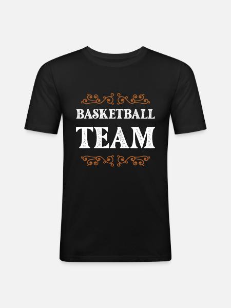 Équipe de basket-ball - T-shirt près du corps Homme - noir