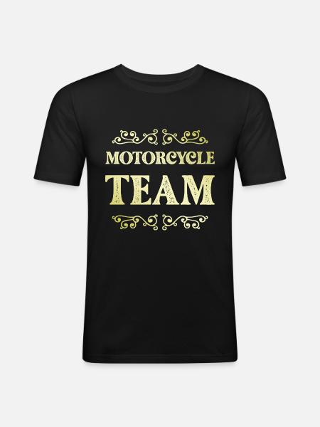 Équipe de motards - T-shirt près du corps Homme - noir