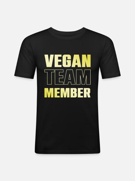 Vegan Team - Men's Slim Fit T-Shirt - black