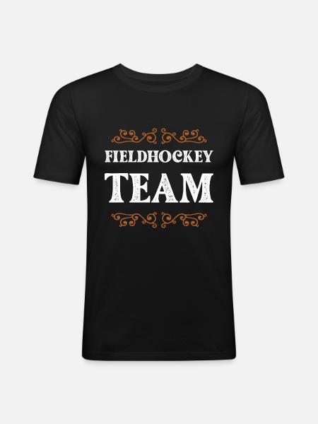 Équipe de hockey sur gazon - T-shirt près du corps Homme - noir