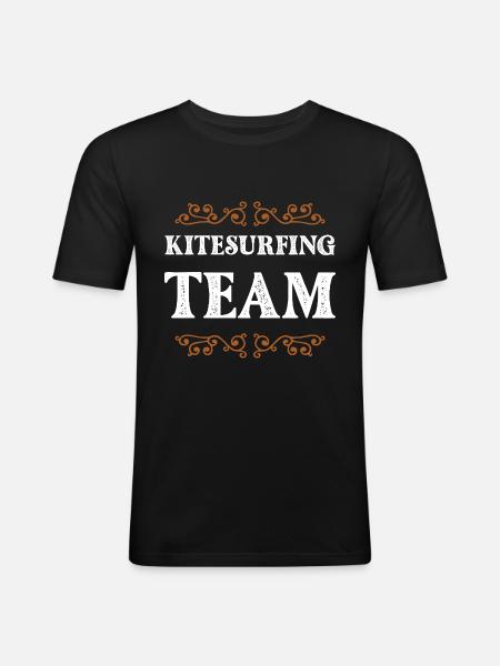Équipage de kitesurf - T-shirt près du corps Homme - noir