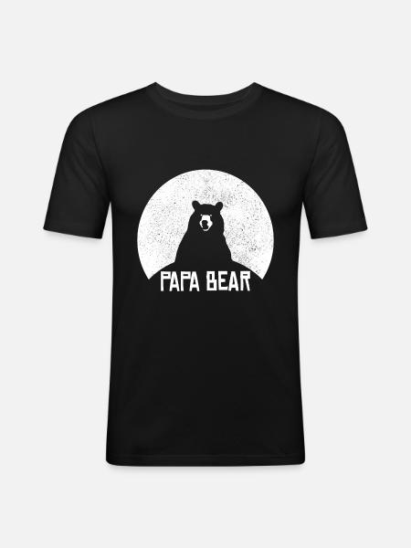 Daddy Bear Proud Daddy's proud father - Men's Slim Fit T-Shirt - black
