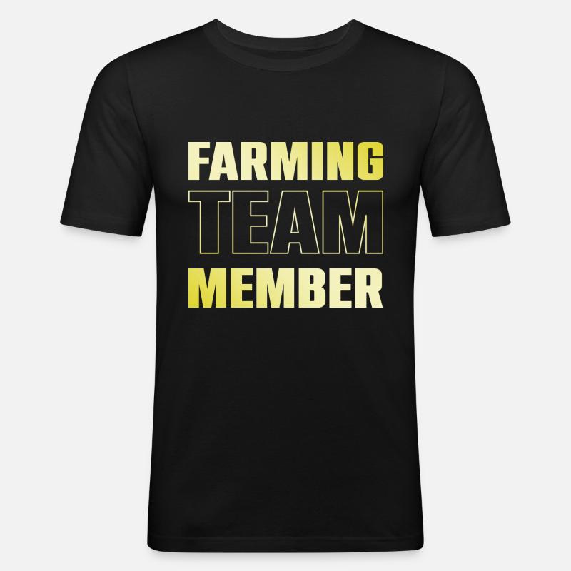 Farming Team - Männer Slim Fit T-Shirt - Schwarz