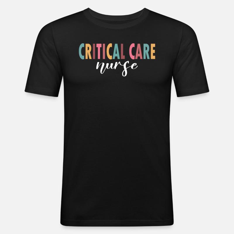 Das Leben einer Intensivpflegekraft - Männer Slim Fit T-Shirt - Schwarz