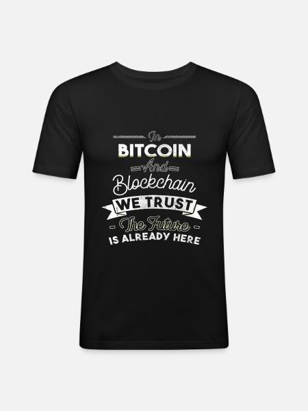IN BITCOIN WE TRUST - Men's Slim Fit T-Shirt - black