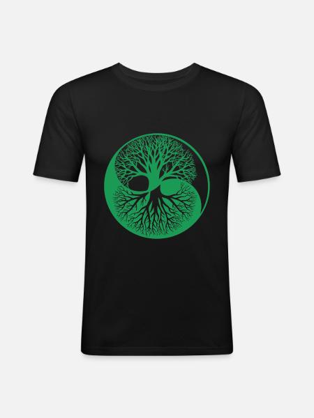 tree of Life - Men's Slim Fit T-Shirt - black
