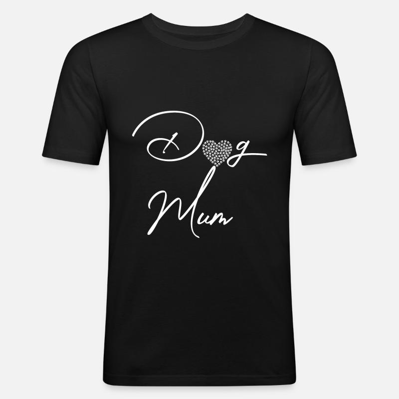 HUND MUTTER Rose Rose - Männer Slim Fit T-Shirt - Schwarz