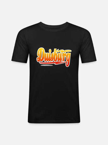 Duisbourg - T-shirt près du corps Homme - noir