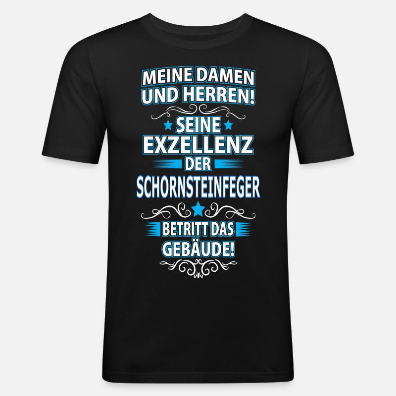 SCHORNSTEINFEGER - Männer Slim Fit T-Shirt - Schwarz