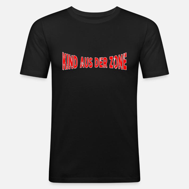 Kind aus der Zone - DDR - Männer Slim Fit T-Shirt - Schwarz