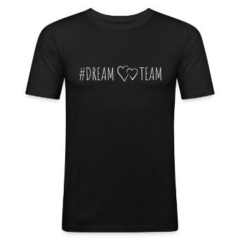 #ÉQUIPE DE RÊVE - T-shirt près du corps Homme - noir - Devant - Nik (191cm)