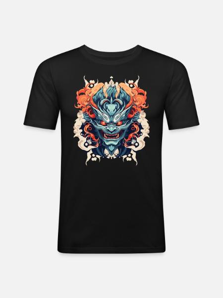 Oni Demon - Men's Slim Fit T-Shirt - black