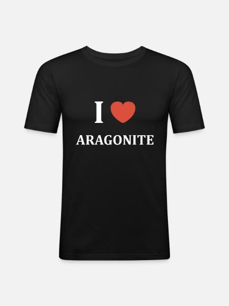I love Aragonite - T-shirt près du corps Homme - noir