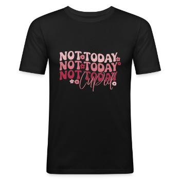 Valentine's Day Heart Love Gift Idea T-shirt - Men's Slim Fit T-Shirt - black - Front - Nik (191cm)