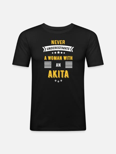 Akita - Männer Slim Fit T-Shirt - Schwarz