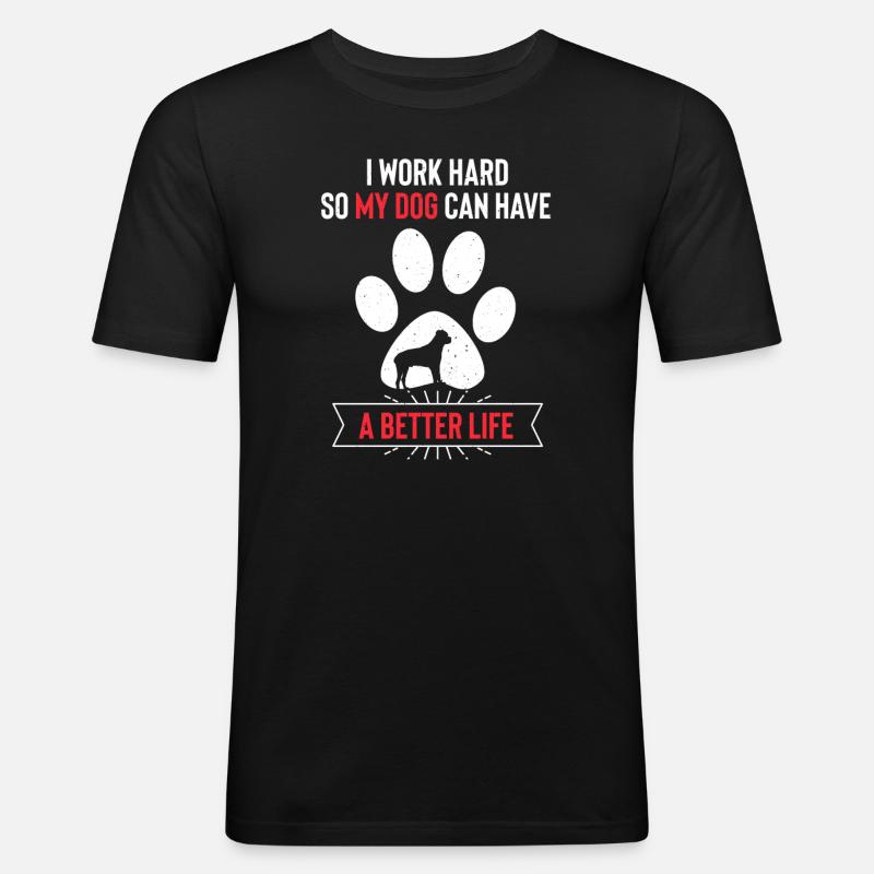 Cane Corso - Männer Slim Fit T-Shirt - Schwarz