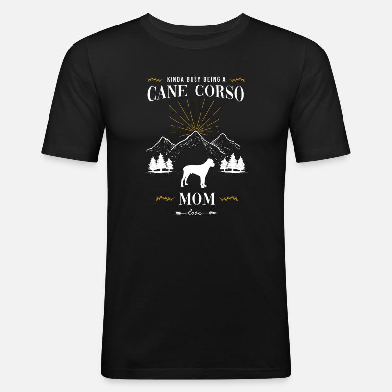 Cane Corso - Männer Slim Fit T-Shirt - Schwarz
