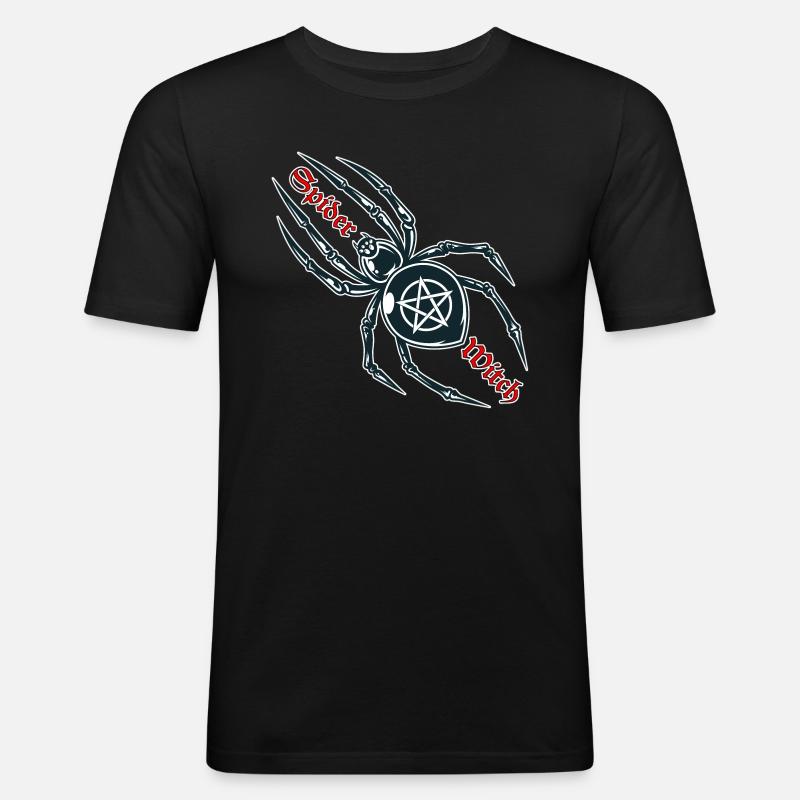 Spiderwitch Penta - Männer Slim Fit T-Shirt - Schwarz