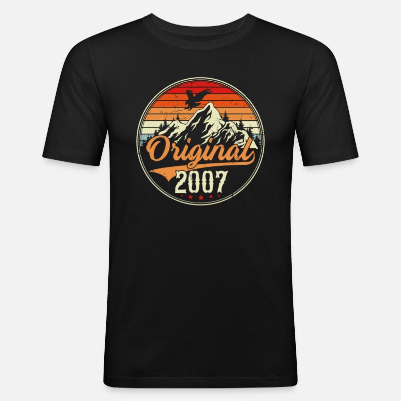Original 2007 - Männer Slim Fit T-Shirt - Schwarz