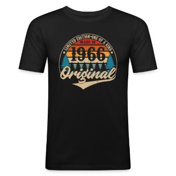 Made in 1966 Original - Men's Slim Fit T-Shirt - black - Front - Nik (191cm)