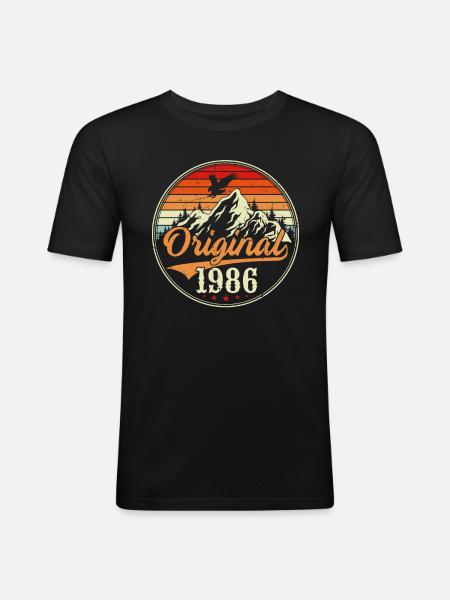 Orginal 1986 - Men's Slim Fit T-Shirt - black