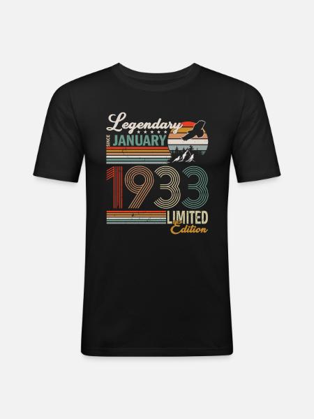 Birthday gift January 1933 - Men's Slim Fit T-Shirt - black