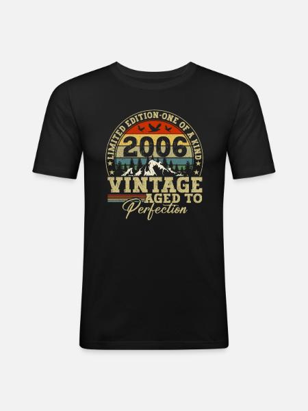 limited edition 2006 - Männer Slim Fit T-Shirt - Schwarz
