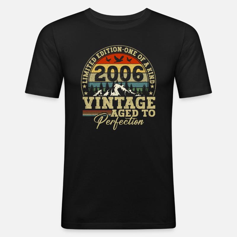 limited edition 2006 - Männer Slim Fit T-Shirt - Schwarz