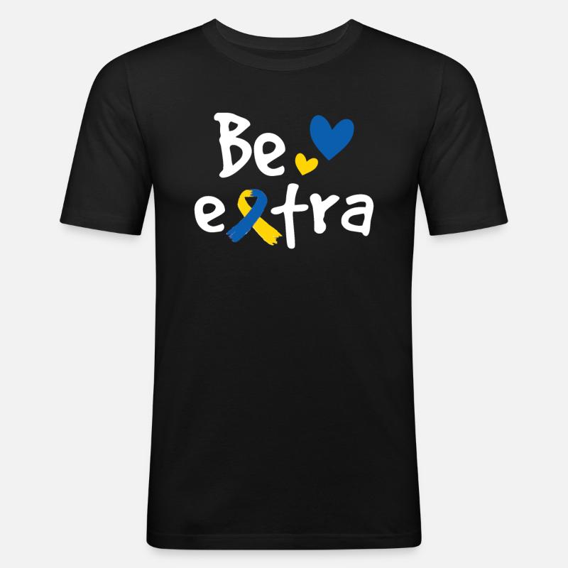 Seien Sie extra - Männer Slim Fit T-Shirt - Schwarz