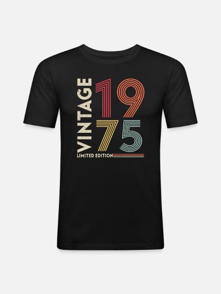 1975 - Men's Slim Fit T-Shirt - black